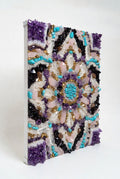 Luxury Crystal Mandala Wall Art – Amethyst, Rose Quartz & Turquoise Statement Piece (30 x 30cm)